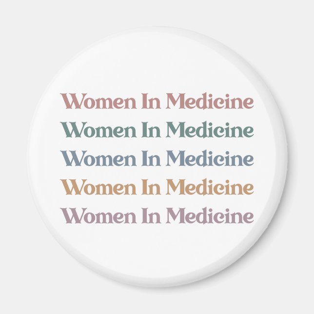 Kvinnor i medicinen Retro Future Nurse Med Student Magnet (Framsidan)