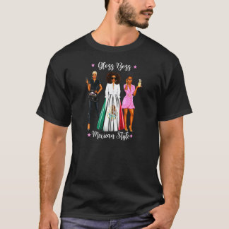 Kvinnor i Mexikanska Hairdressing Beauty Black Mex T Shirt