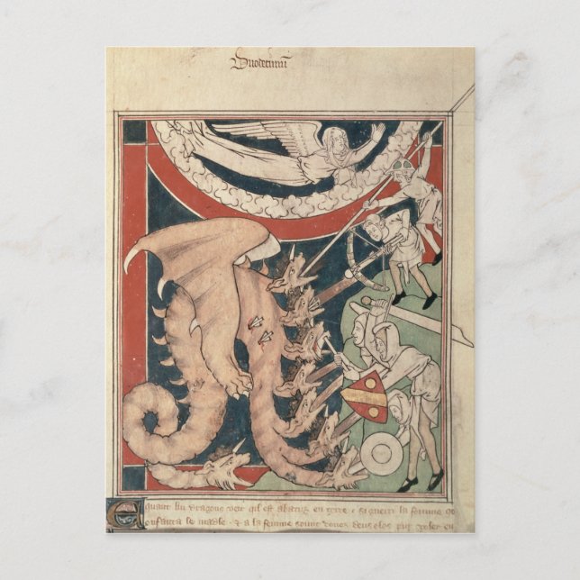 Kvinnor i molnet över fem manar-strider vykort (Framsida)