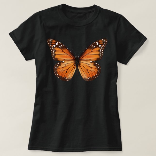 Kvinnor i Monarch Butterfly Kvinnor Milkweed Natur T Shirt (Design framsida)