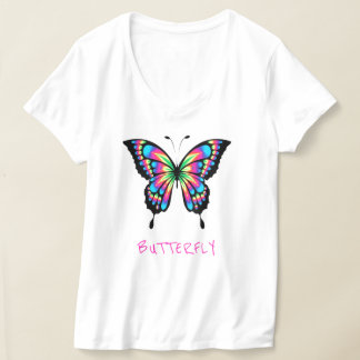 Kvinnor i Nacke T-Shirt Butterfly