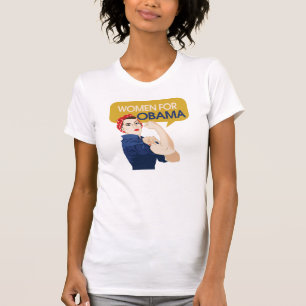 Kvinnor i Obama Retro Tee Shirt