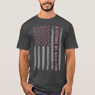 Kvinnor i oktober vi Bära Rosa bröstcancer Medvete T Shirt