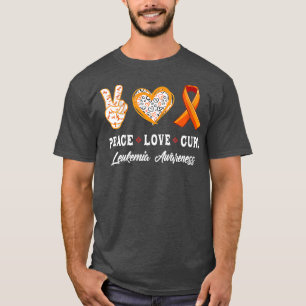 Kvinnor i Peace Kärlek botemedel Leukemi Medvetenh T Shirt