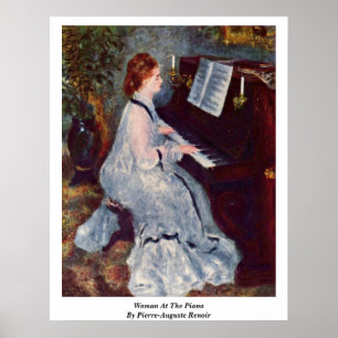 Kvinnor i Piano av Pierre-Auguste Renoir Poster