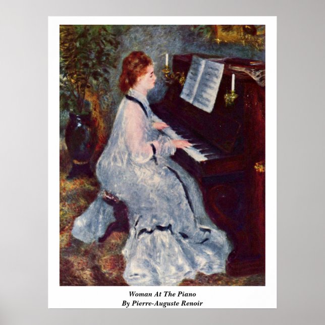 Kvinnor i Piano av Pierre-Auguste Renoir Poster (Framsidan)