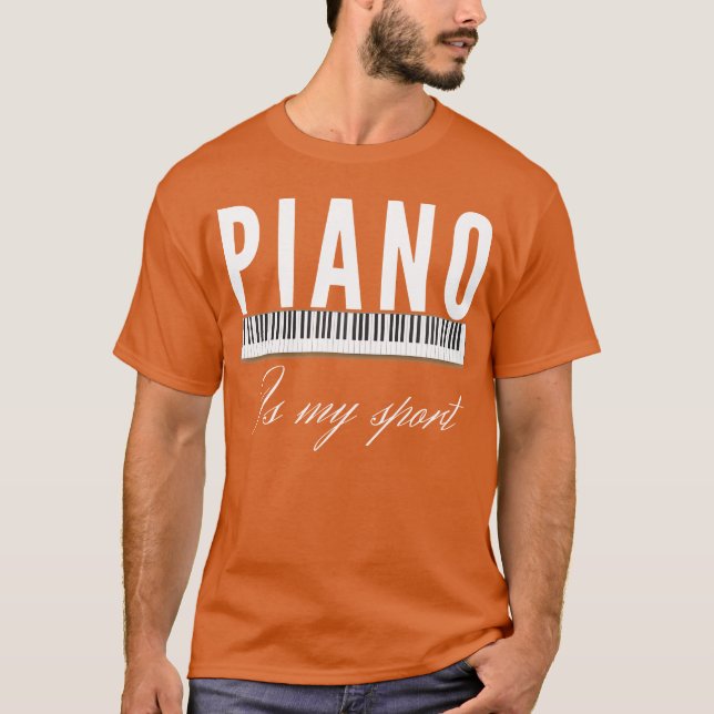 Kvinnor i Piano Music Tangentbord Musical Instrume T Shirt (Framsida)