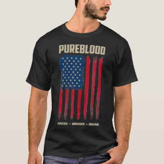 Kvinnor i Pureblodet American Flagga Pure Blooded T Shirt