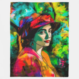 Kvinnor i Red Hat Fleecefilt