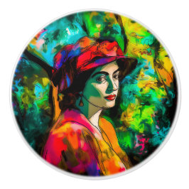 Kvinnor i Red Hat Knopp