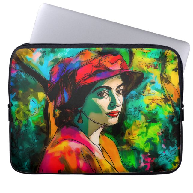 Kvinnor i Red Hat Laptop Fodral (Framsidan)