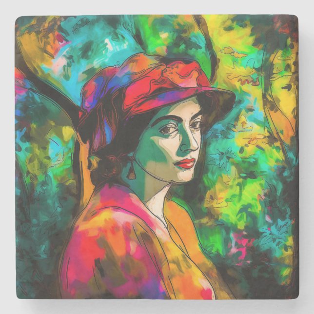 Kvinnor i Red Hat Stenunderlägg (Framsidan)