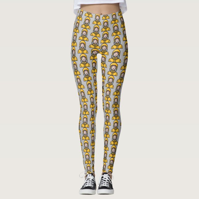 Kvinnor i regnrock leggings (Framsida)