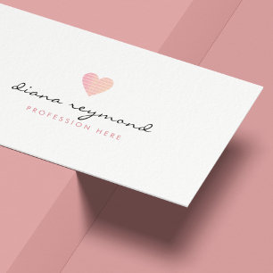 Kvinnor i rosa av kärlek av kvinnligt professionel visitkort