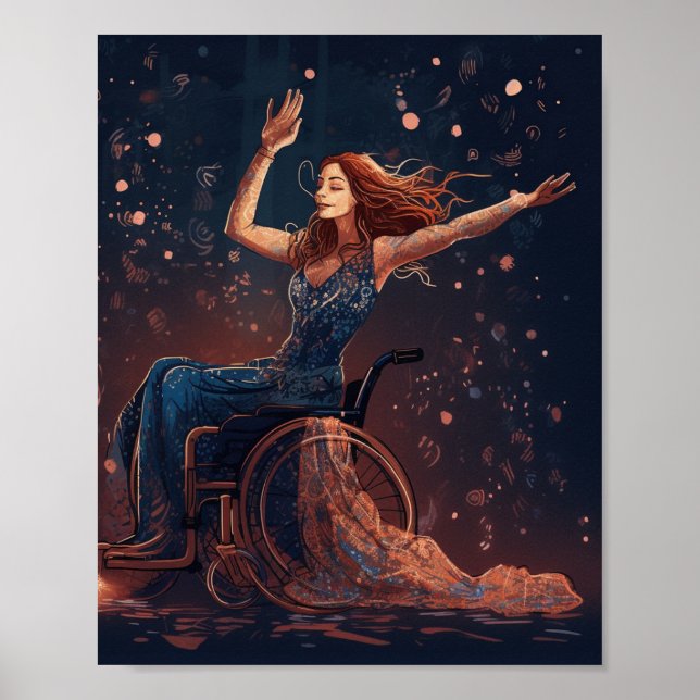 Kvinnor i rullstolsdans poster (Framsidan)