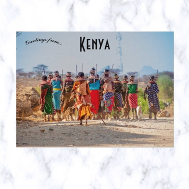 Kvinnor i Samburu-stammen i Kenya Vykort (Skapare uppladdad)