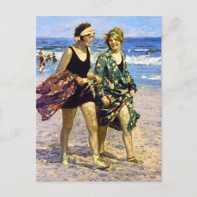 Kvinnor i Sea Edward Henry Potthast Vykort (Framsida)
