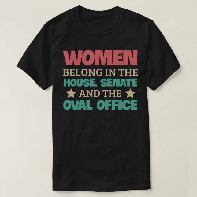 Kvinnor i senaten Oval Office Femin T Shirt (Design framsida)
