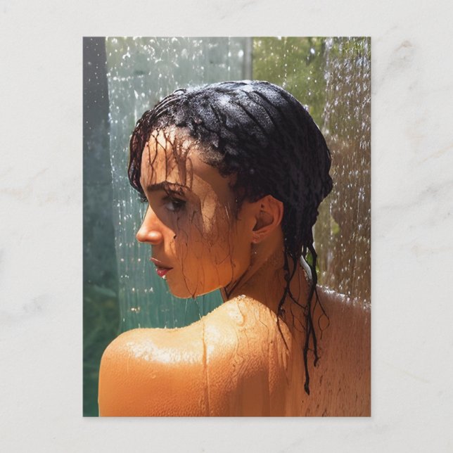 Kvinnor i Shower Vykort (Framsida)
