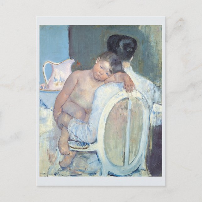 Kvinnor i Sitta med barn i hennes Arm Mary Cassatt Vykort (Framsida)