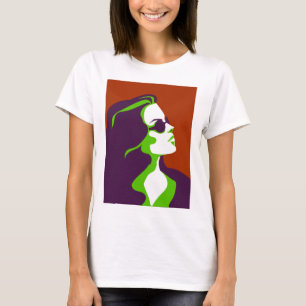 Kvinnor i solglasögon t shirt