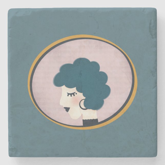 Kvinnor i Spegel Stenunderlägg (Framsidan)