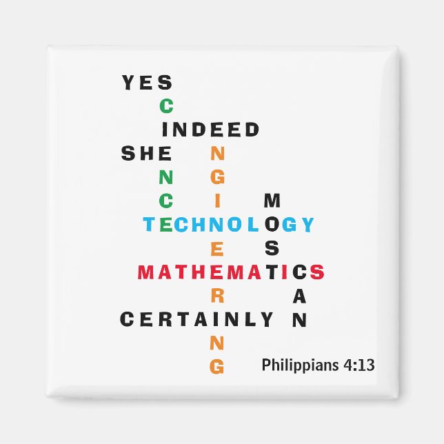 Kvinnor i STEM Crossword Magnet (Framsidan)