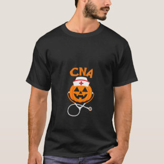 Kvinnor i Stethoscope Pumpkin CNA Nurse Halloween T Shirt