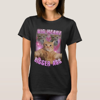 Kvinnor i stora hjärtkatter t shirt