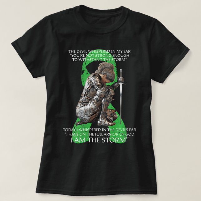 Kvinnor i Storm Non Hodgkins Lymphoma Christian T Shirt (Design framsida)