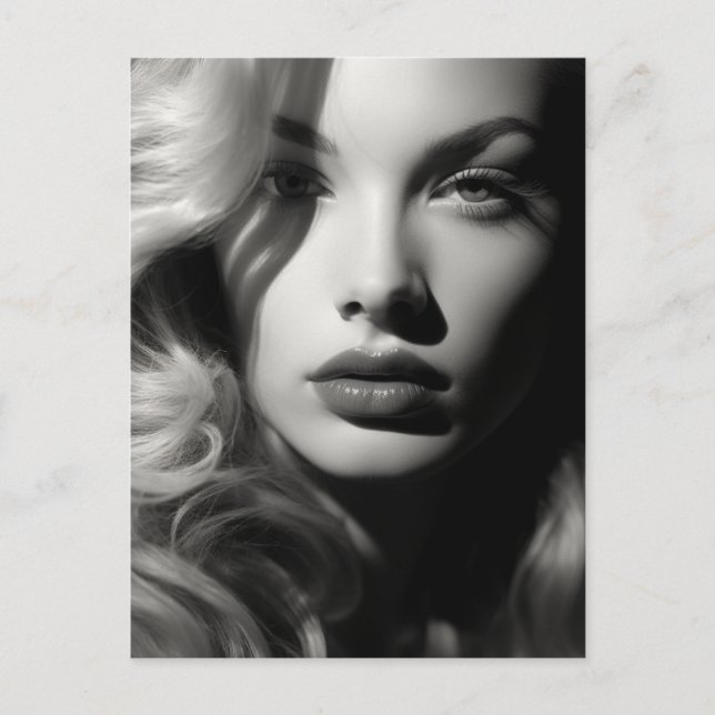 Kvinnor i svartvitt vykort (Framsida)