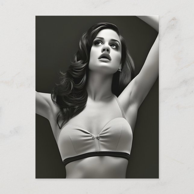 Kvinnor i svartvitt vykort (Framsida)