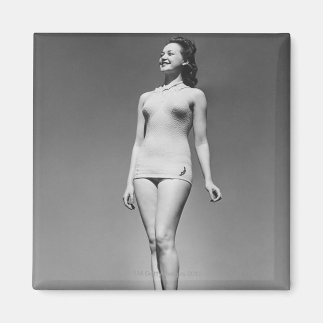 Kvinnor i Swimkostym Magnet (Framsidan)