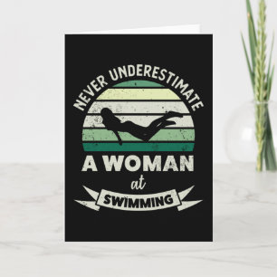 Kvinnor i Swimming Funny Swimmer Gifts Mamma Kort