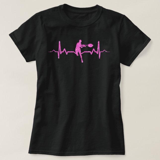 Kvinnor i tennis Heartslag T Shirt (Design framsida)