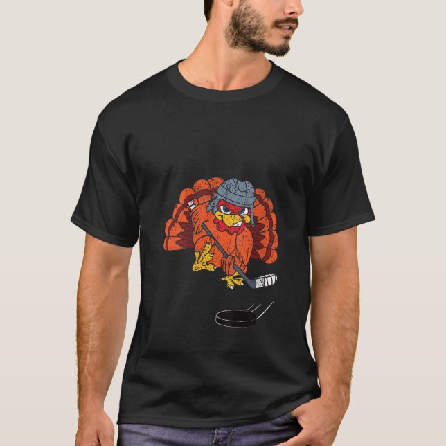 Kvinnor i Turkiet spelar Ice Hockey Lycklig Thanks T Shirt (Framsida)