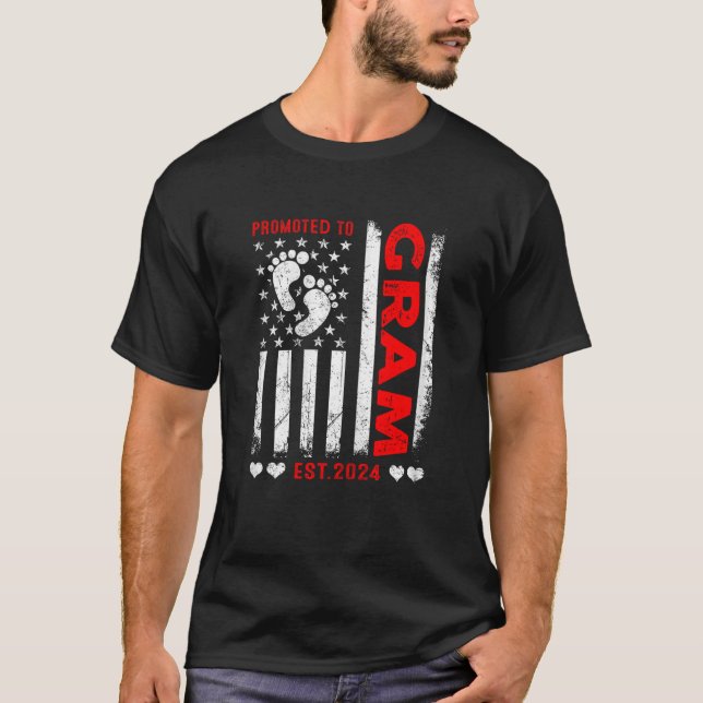 Kvinnor i USA, amerikansk Flagga som befordrades t T Shirt (Framsida)