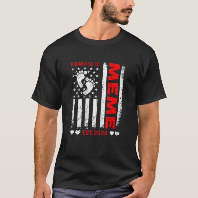 Kvinnor i USA, amerikansk Flagga som främjats till T Shirt (Framsida)