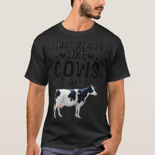 Kvinnor i Verkligen som Cows Ok Farm Funny Cow T Shirt