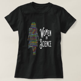 Kvinnor i vetenskapen Female Silhouette Ord-fyllni T Shirt