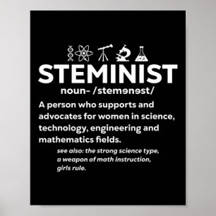 Kvinnor i vetenskapen Steminista Steminist 1 Poster