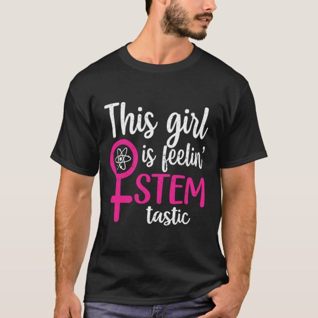 Kvinnor i vetenskapen Steminista Steminist T Shirt (Framsida)