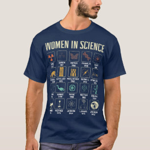 Kvinnor i vetenskaplig design för naturvetenskap t shirt