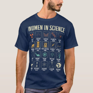 Kvinnor i vetenskaplig design för naturvetenskap t shirt