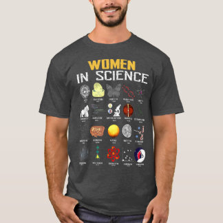 Kvinnor i vetenskaplig nunykemi, biologi, fysik t shirt