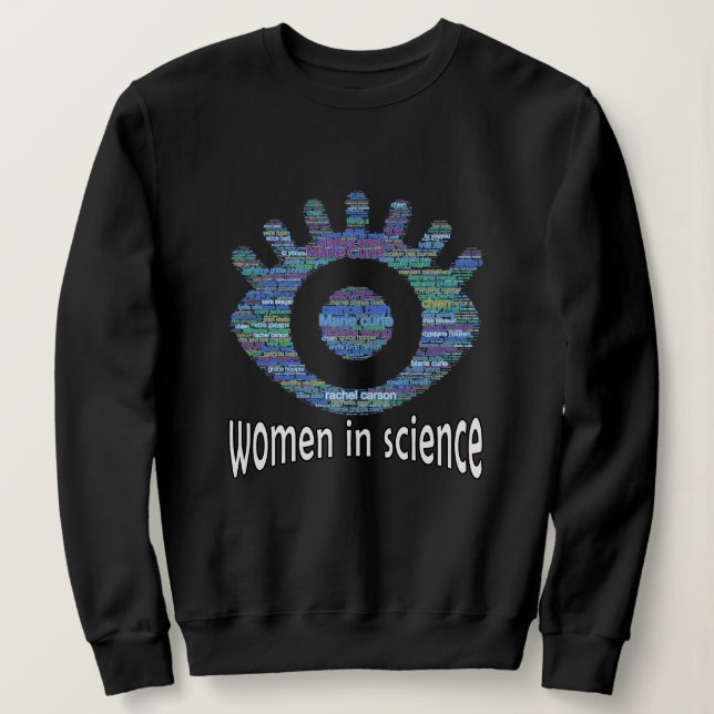 Kvinnor i vetenskapsflickorna Öga Ord fyllningsdes T Shirt (Design framsida)