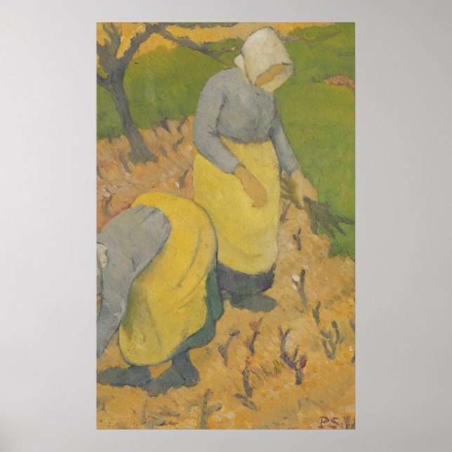 Kvinnor i Vineyard, 1890 Poster (Framsidan)