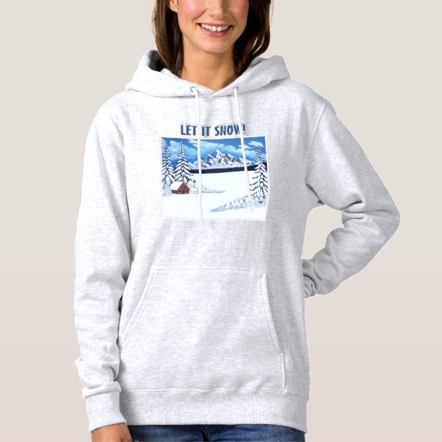  kvinnor i vintertid t shirt (Framsida)