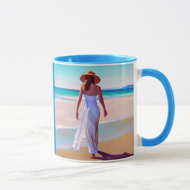 Kvinnor i vitt på Beach Mugg (Höger)