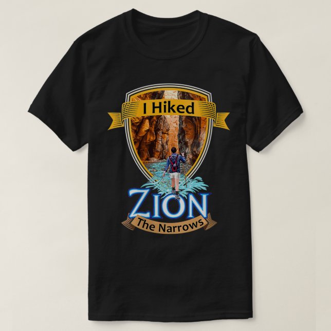 Kvinnor i Zion i Narrows Utah River Adventu T Shirt (Design framsida)